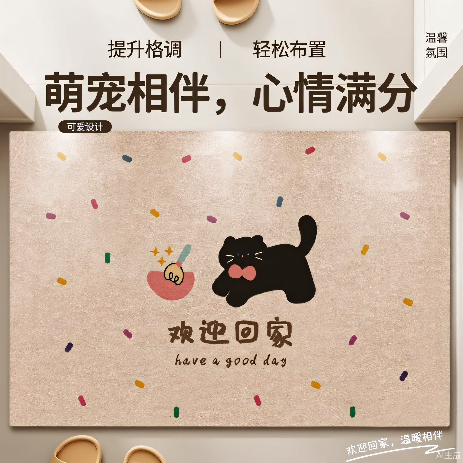 创意拍立得照片相框毛毡板照片墙免打孔装饰羊毛毡墙贴背景板自粘