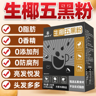 五黑粉豆浆粉生椰五黑粉黑芝麻糊黑米黑豆黑枸杞桑葚燕麦花生喝的