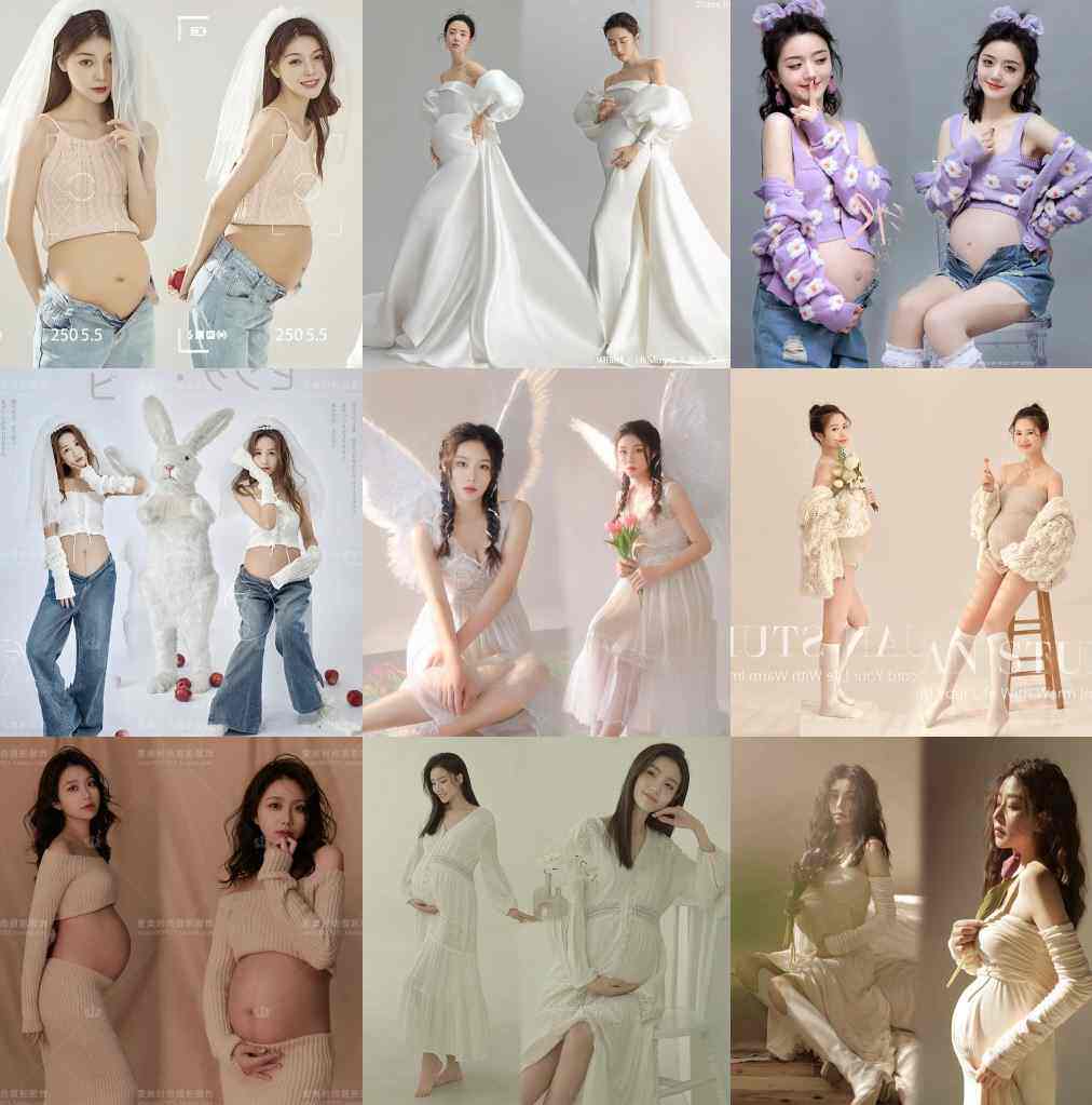 韩版新款孕妇主题服饰影楼孕妇写真服装拍照摄影时尚艺术拍照衣服