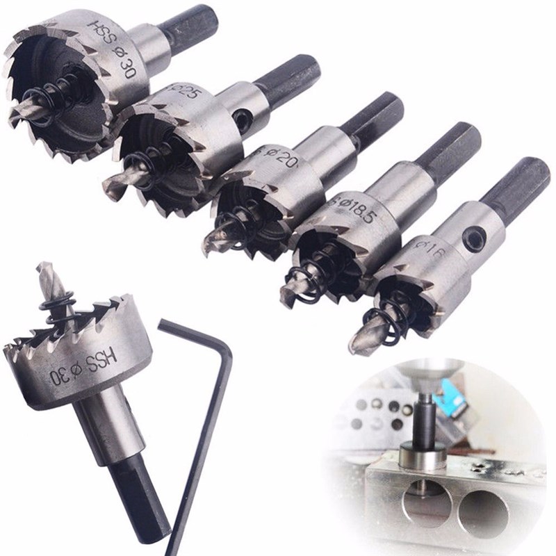 5件套不锈钢开孔器HSS-4241高速钢开孔器钻头 金属薄板扩孔器