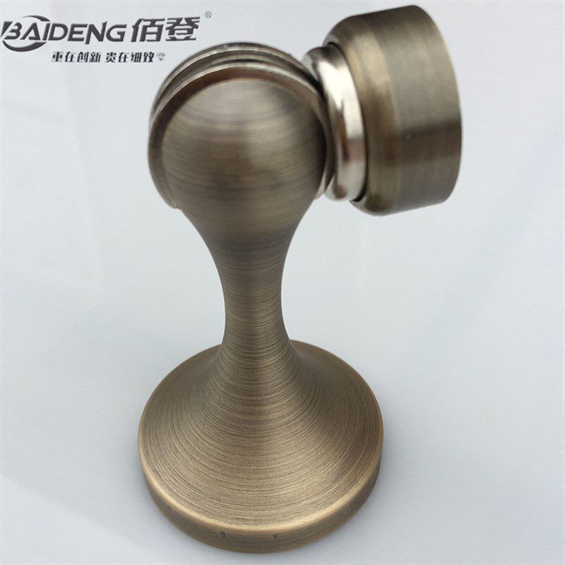 厂家直销全铜美腰铜门吸卧室地吸门碰地装墙装两用型门吸