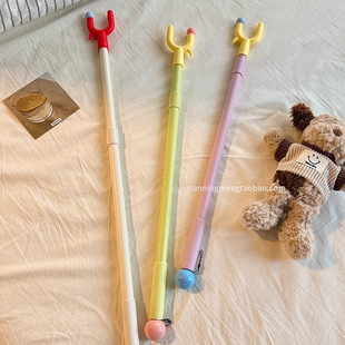 多巴胺晾衣杆撑衣架家用可伸缩晒挂衣物一体加长款挂衣架挂衣神器
