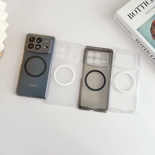 冰晶透明磁吸充电适用于小米MIXFOLD4手机壳前框后盖无中轴mixfold4折叠后保护套超薄硬XFlip2高级XFOLD3防摔