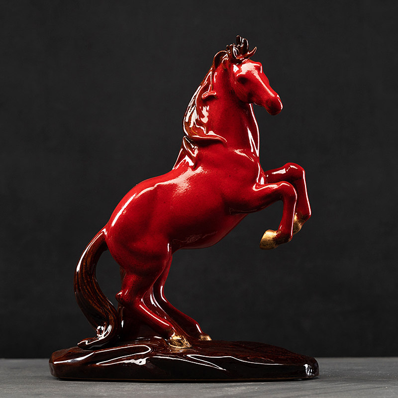创意招财陶瓷马摆件马到成功家居客厅办公室电视柜装饰工艺品摆设,家居饰品,装饰摆件,淘宝优惠券,粉丝福利购,淘宝优惠卷