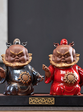 中式陶瓷钟馗神像摆件风水玄关