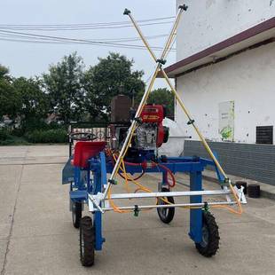宏自伸杆小麦打药机 麦地走农田鑫折喷药HX-DYJ机 柴油四轮高压叠