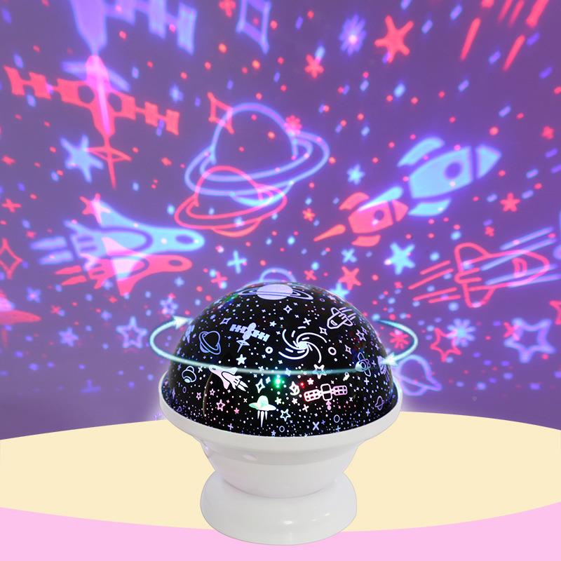 新LS-027舞款遥控磁吸空灯投影仪星 led旋转灯车载台氛围灯迪斯科