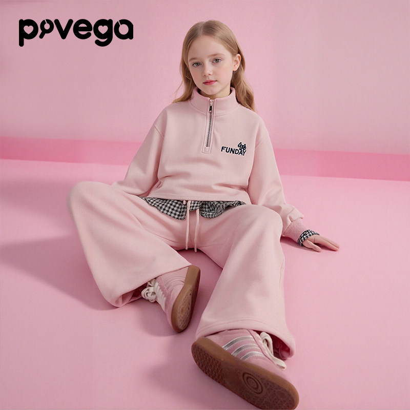 PPVG女童春装新款甜美卫衣套装图片