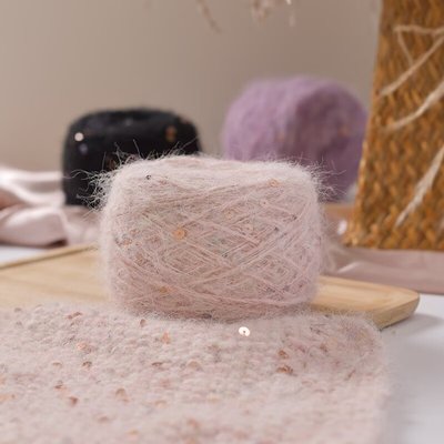 手工编织围巾亮片中粗diy材料包