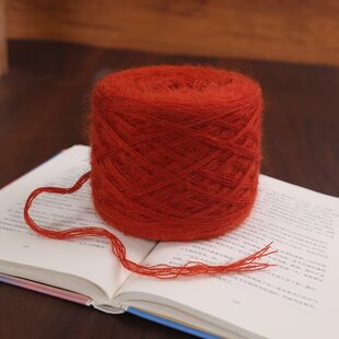 8股真丝幼马海毛羊毛开司米线合股粗线棒针织毛衣线三七羊毛线团