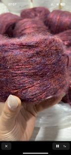 安可拉红紫红金葱酒红眼泪马海毛金丝闪光长毛海马毛衣不扎毛线团