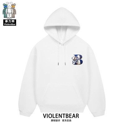 暴力熊美式简约重磅卫衣男