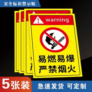 易燃易爆消防安全标识牌严禁烟火车间库房仓库油库重地禁止吸烟重点防火禁带火种请勿玩火危险品提示牌全套