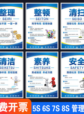 6S管理标识牌kt板包边免费开票