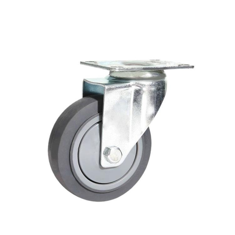 替米思米工业万向脚轮CSPJ/CSPK/CSPJS100 125 150-R橡胶脚轮