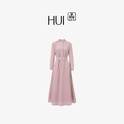 HUI卉王艳同款100%桑蚕丝连衣裙