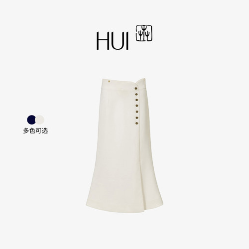 HUI卉进口SPH斜纹肌理花苞半裙