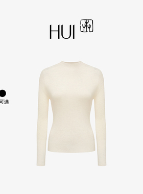 HUI卉扬子纱100%绵羊毛多色可选立领/高领百搭针织衫修身女打底衫