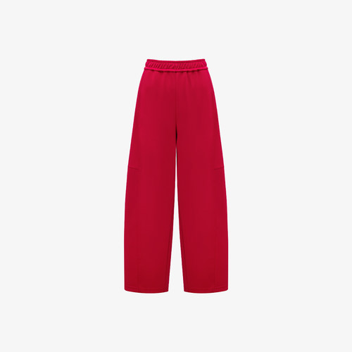 HUI卉曦照红宽松休闲轻盈弯刀裤