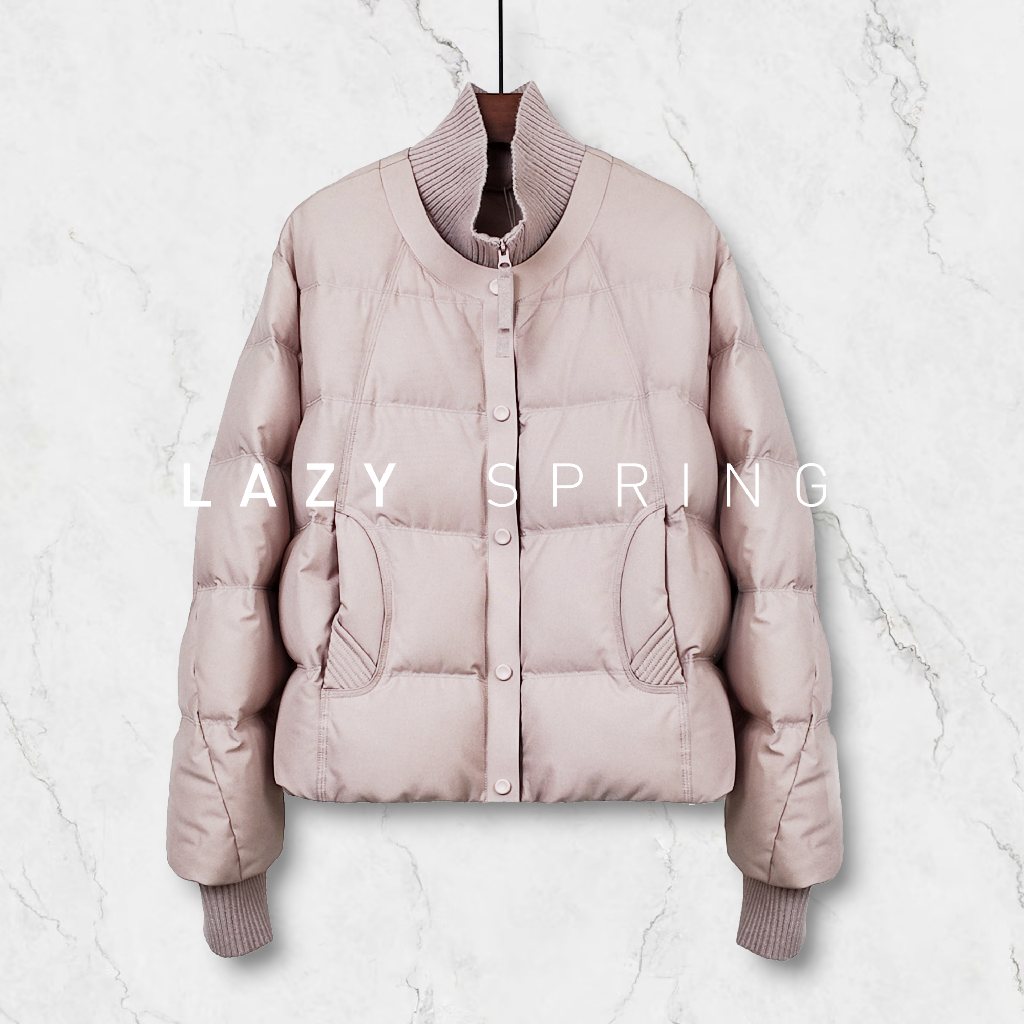 【李夫人MOMO粉丝专享】立领简O廓形鹅绒服ZF556