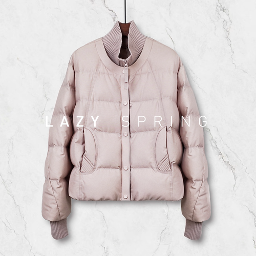 【李夫人MOMO粉丝专享】立领简O廓形鹅绒服ZF556衣长57