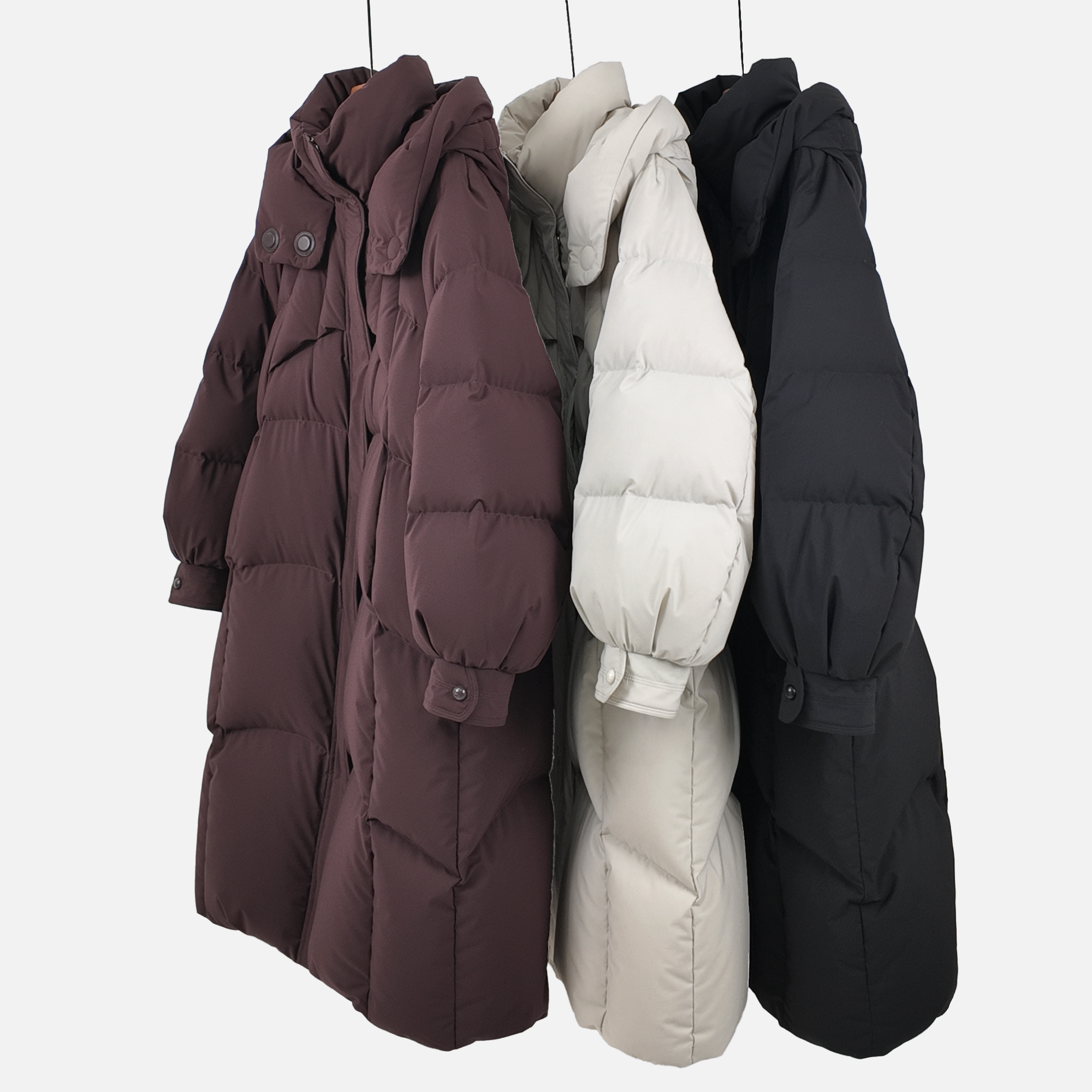 【格格来了】长款连帽保暖羽绒服ZS367