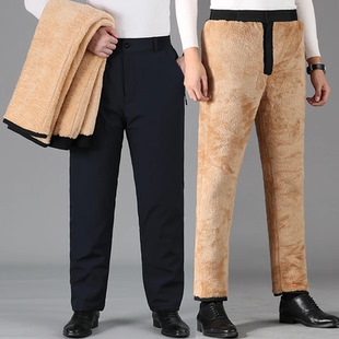 子三层加厚老人6080岁防寒裤 爸爸装 男高腰保暖裤 加绒外穿棉裤 冬季
