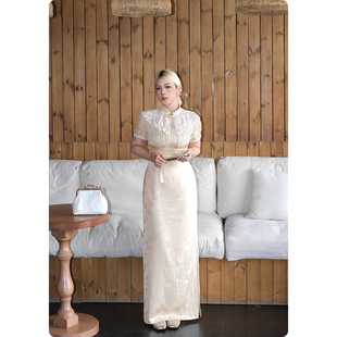 锦绣天香 胖mm绝美新中式 年轻款 大码 连衣裙 改良旗袍女夏季 糯米子