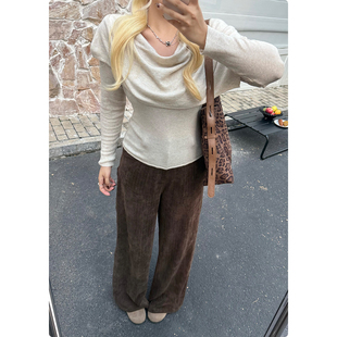 上衣春秋大码 微胖mm打底衫 设计感内搭T恤早秋穿搭 知秋意 糯米子