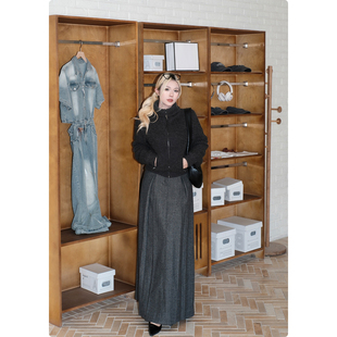 户外休闲百搭a字百褶裙子 韩系半身裙显瘦新款 糯米子 灰常时髦