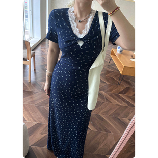 连衣裙女春夏裙子微胖女孩穿搭显瘦碎花长裙 大码 糯米子 她很漂亮