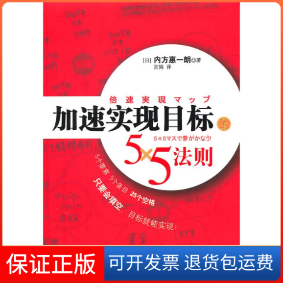 【保正版】加速实现目标的5×5法则（日）内方惠一朗 宫娟中国人民大学出版社9787300121833