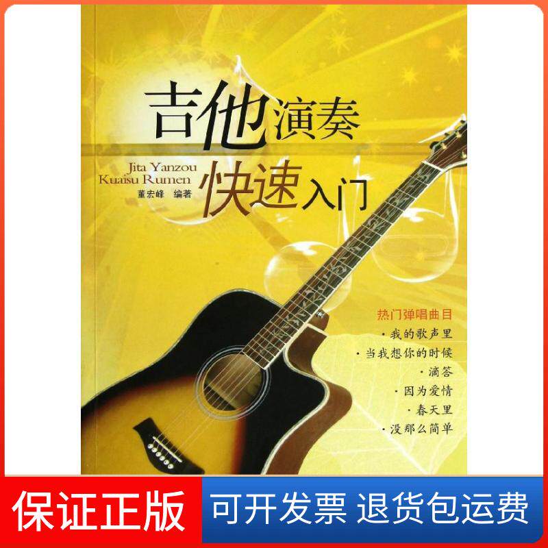 【保正版】吉他演奏快速入门董宏峰 著安徽文艺出版社9787539643595