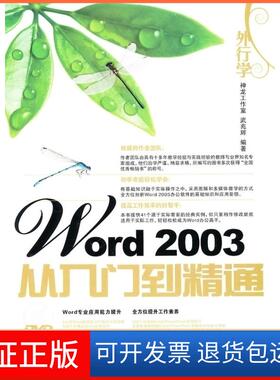 【保正版】外行学Word2003从入门到精通武兆辉人民邮电出版社9787115232489
