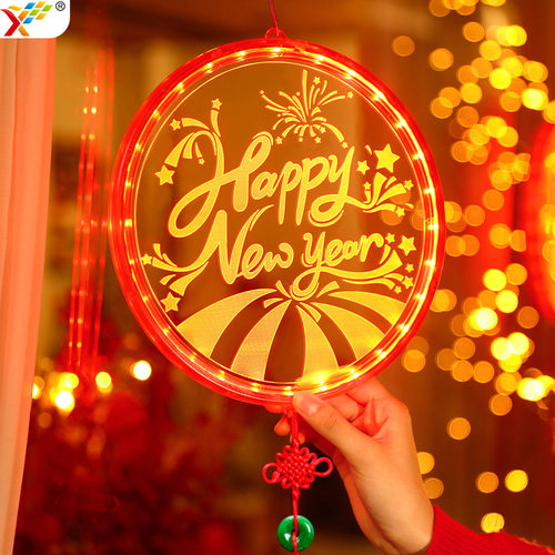 跨境新年发光字母挂灯Happy New Year彩灯过年氛围场景布置装饰品