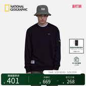 国家地理男女同款 柔软户外运动重磅圆领保暖套头卫衣 春秋加绒款