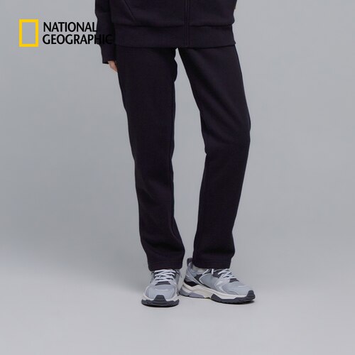 国家地理男通勤运动基础款宽松针织直筒松紧休闲裤长裤