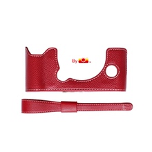 富士相机保护套xs20xt30二代10皮5包红色肩带酒红色装饰壳配件