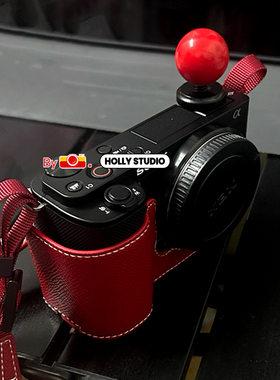 红色相机保护套适用于索尼zve10,zve10m2二代,a7c2/cr,底座,肩带