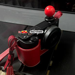 红色相机保护套适用于索尼zve10,zve10m2二代,a7c2/cr,底座,肩带