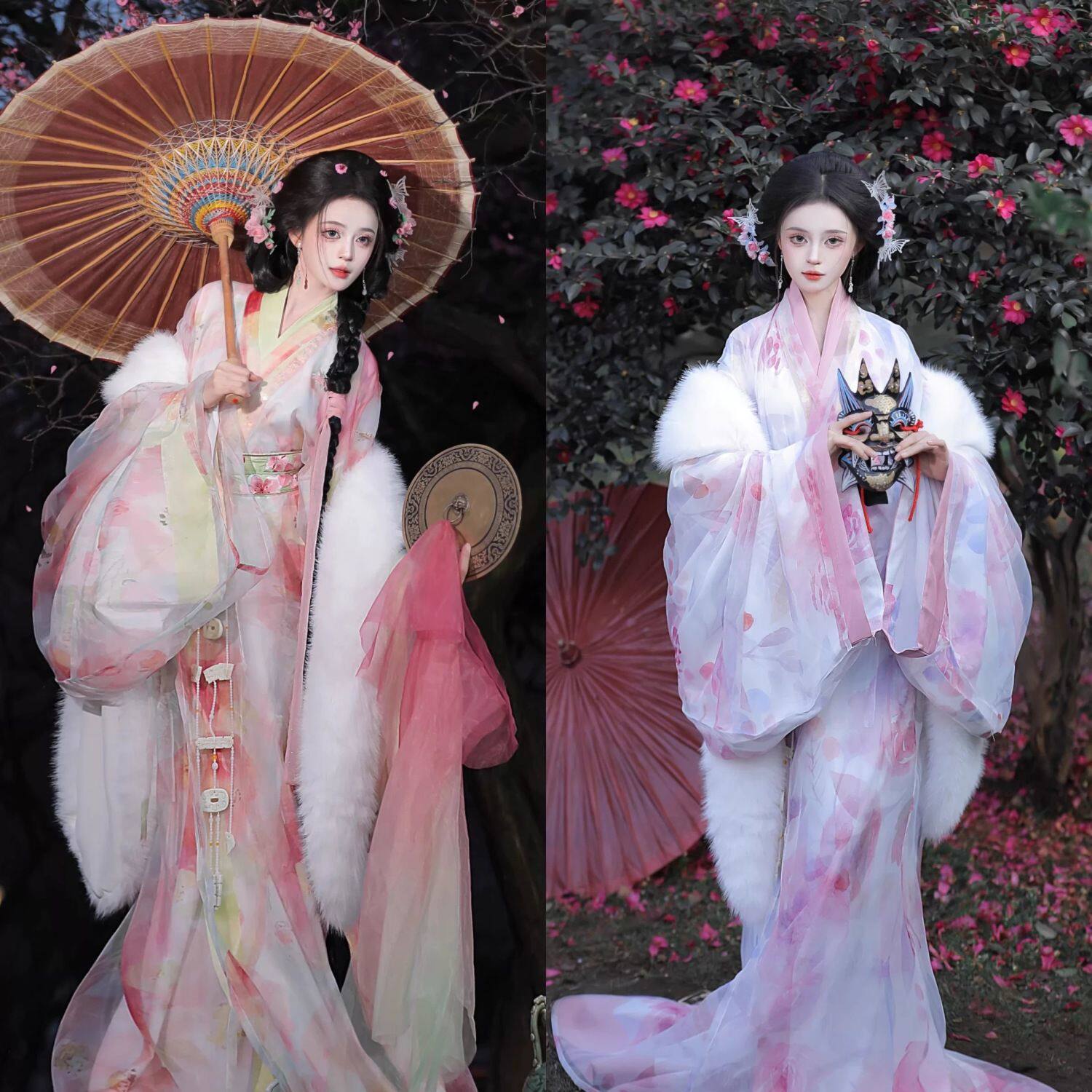 一念花开清冷系拖尾战国袍汉服