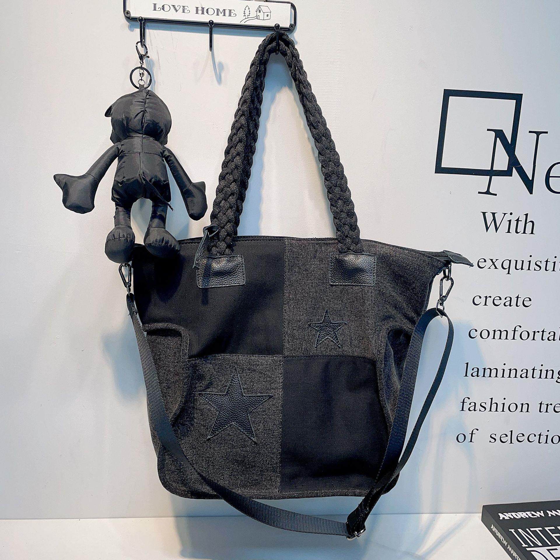 Womens shoulder bag Oxford large bag simple retro handbag