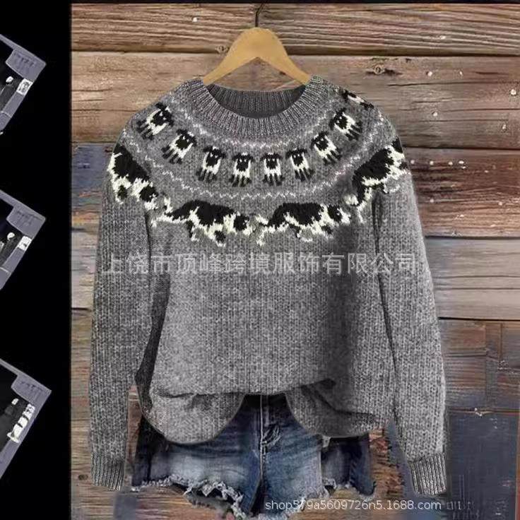 women sweater trend jumper vintage oversized thick warm