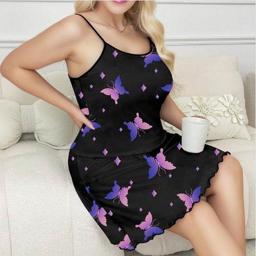 Large size suspender pajamas plus size suspender vest large