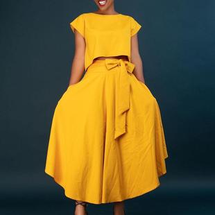 pocket color skirts women for retro ladies solid