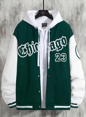 mens autumn jacket casual solid longsleeve baseball men