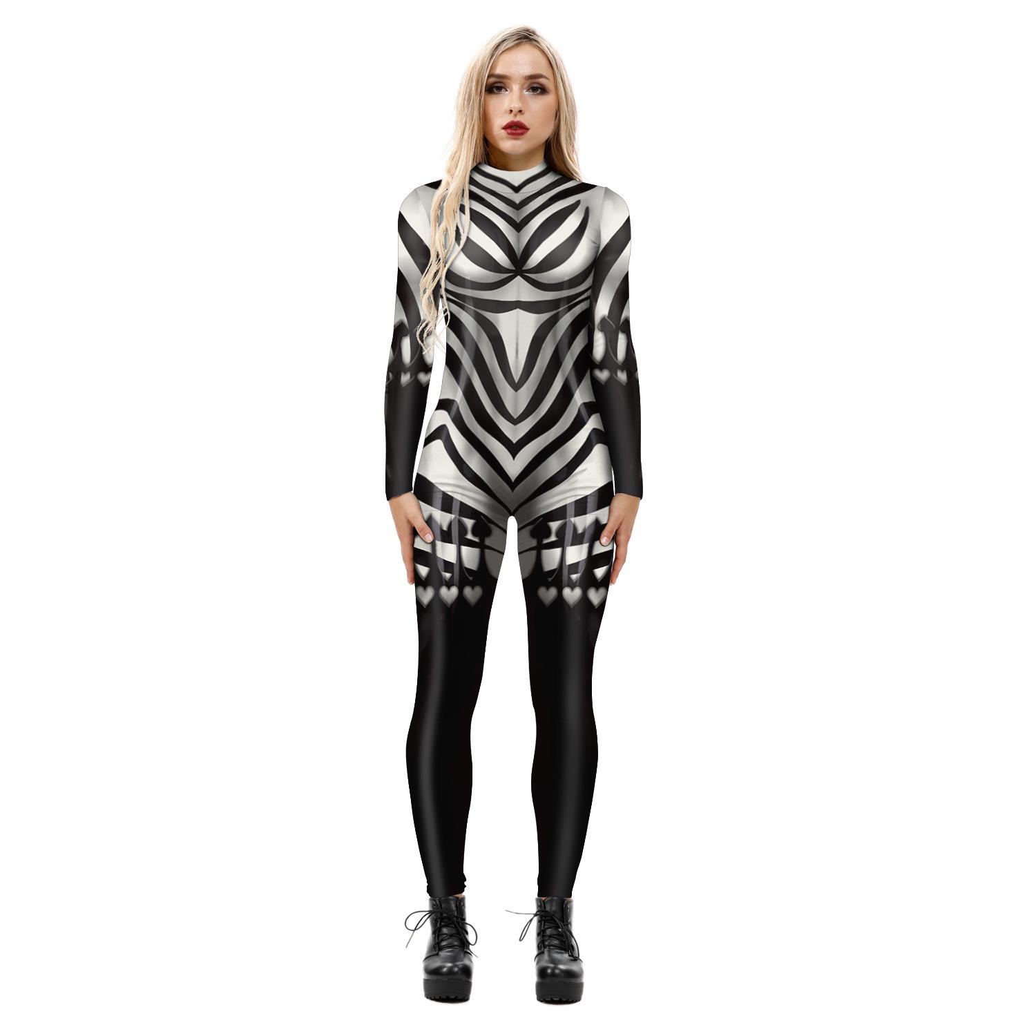 Long Harley Womens Halloween Cosplay Digital Quinn Costume