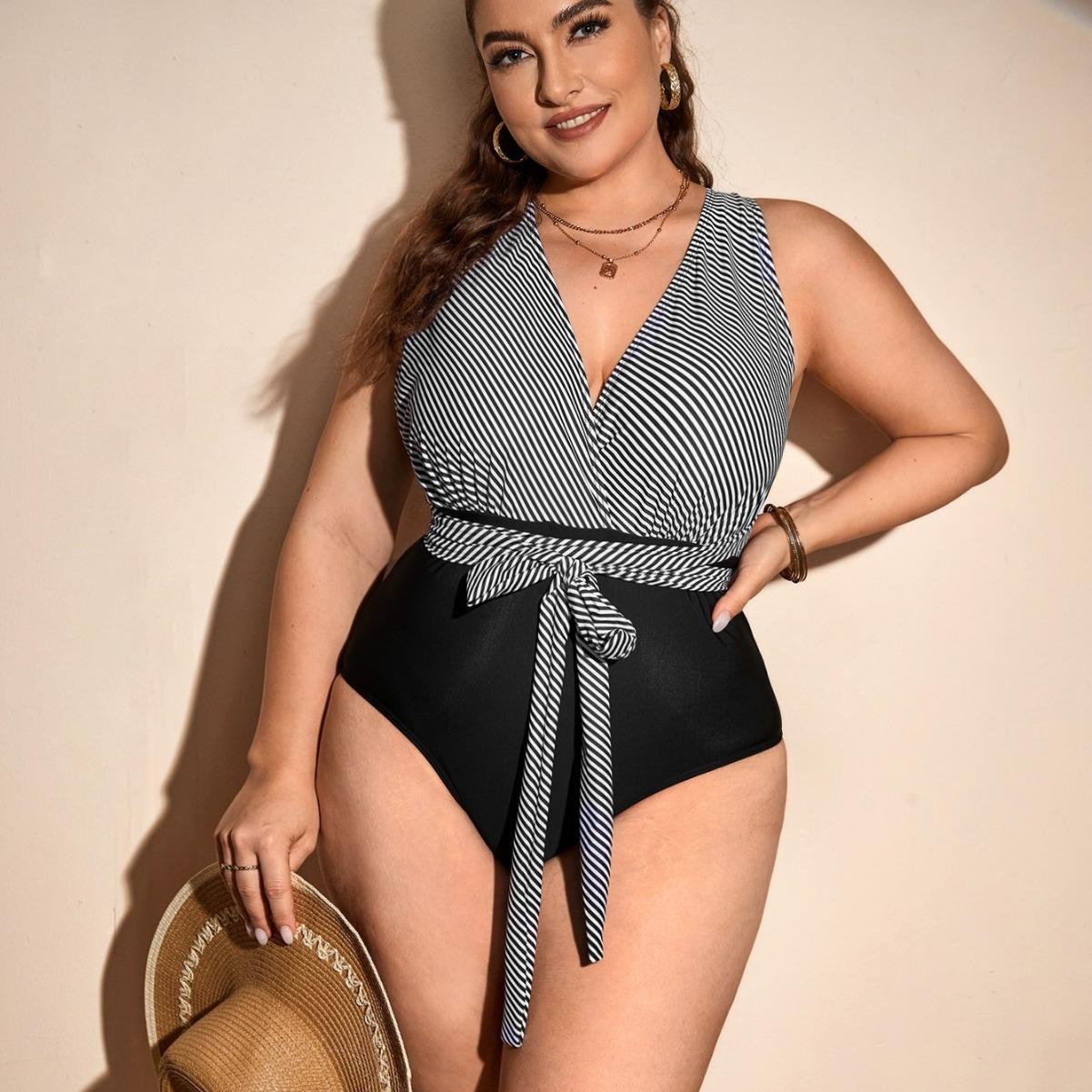 Large Swimsuit Black Sexy Set Swimsuit Size One-Piece
