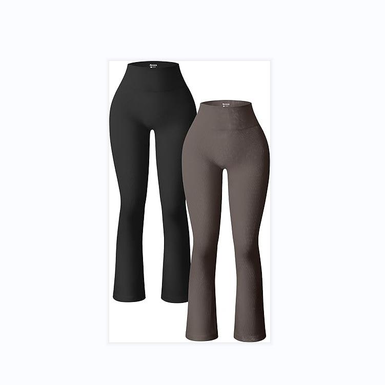 Sports casual yoga pants workout high waist flared leggings