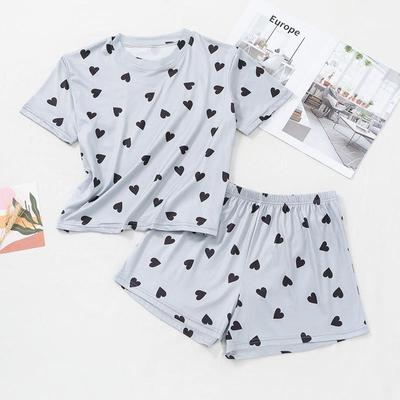 Peach Heart Casual Suit Clothes Love Ladies Home Short